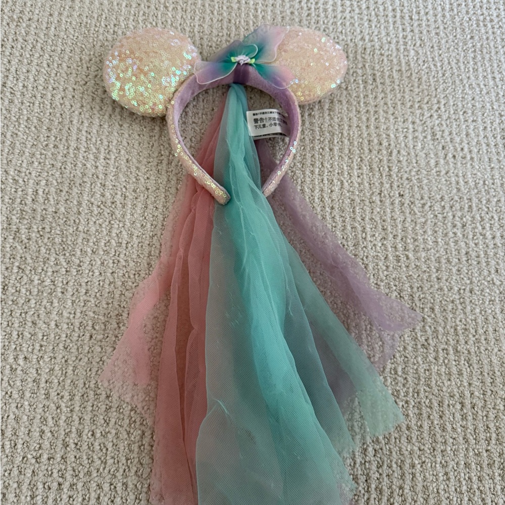 Disney Sequin Ears with Pastel Tulle